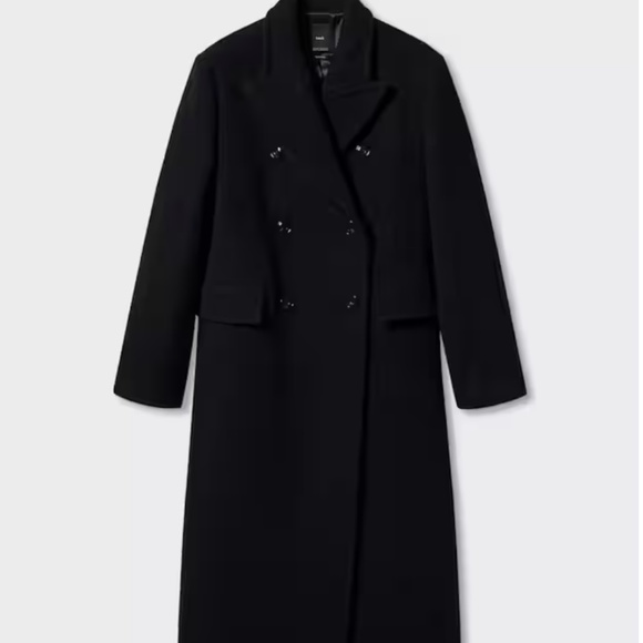 NEW with Tags Mango Double Breasted Wool Blend Coat - Picture 2 of 8